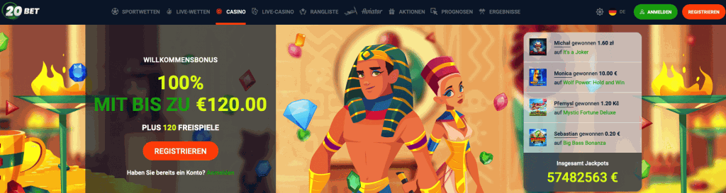 20bet Casino - Sportwetten-Anbieter №1