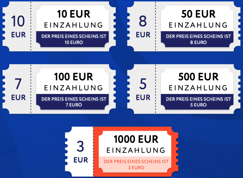 EU SLot Casino Lottoscheine