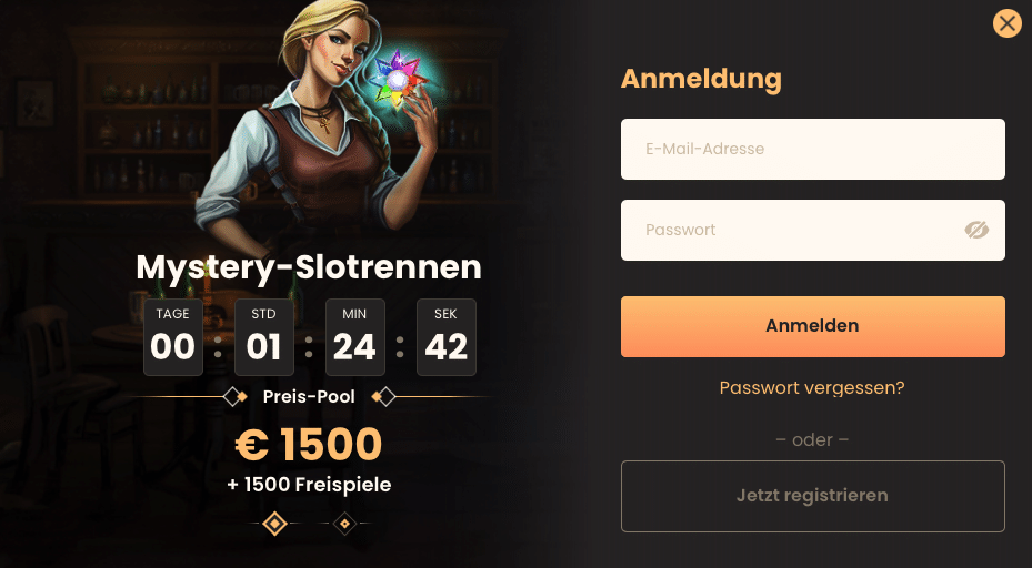 National Casino Registrierung auf der Website