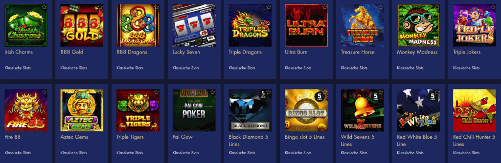 Bondi Bet Casino Klassische Slots