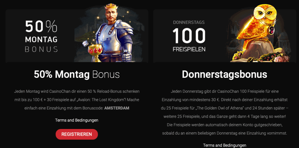 Casino Chan Aktionen Bonus