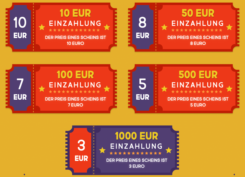 Gunsbet Casino Lottoscheine