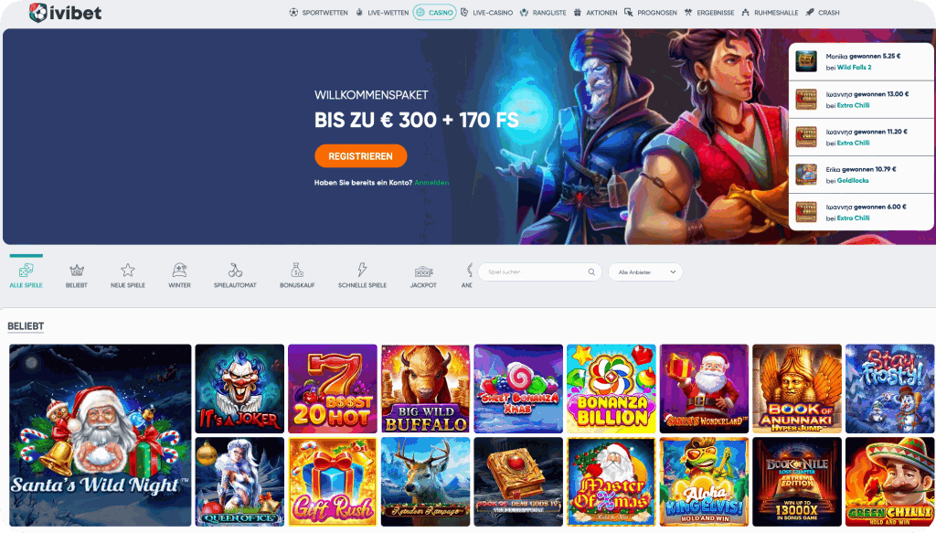 5.Das Ivibet Casino: Der beste neue Wettanbieter Schweiz